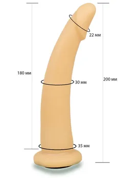 Čvrsta glatka mlaznica - Dildo Harness-20 cm.
