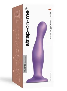Strap-on-me Dildo plug Dildo zakrivljeni, ljubičasti metalik l, 16,5 cm