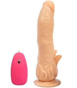 Telesni vibrator je realista na usisnoj čaši sa žičanim daljinskim upravljačem .