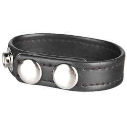 Prsten za penis od veštačke kože na zakovicama (3,5-5,5 cm) snap Cock Ring