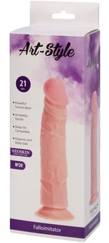 Reljefni dildo na đonu-usisna čaša Art-Stile №20-22 cm.