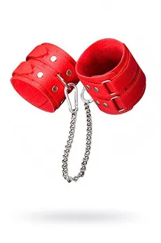 Kožni crveni okovi sa lancem