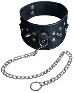 Crna ogrlica od kože