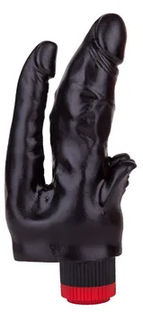 Crni vibromasažer sa dva stabla i pepeljama .