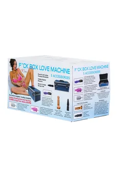 Sex mašina Diva Fuck Box, c dve prilozima, metal, plava, 39 cm