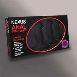Set od 3 masažera prostate u crnoj boji Nekus anal Starter Kit