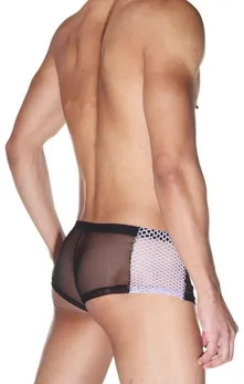 Muške boxerske gaćice od poluprozirne mreže