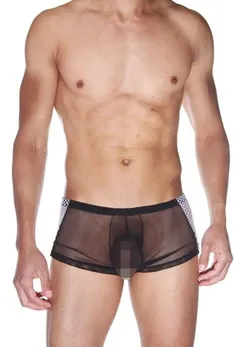 Muške boxerske gaćice od poluprozirne mreže