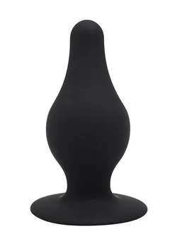 Crni Analni stimulator Dual Densiti Pleasure plug M - 9,3 cm.