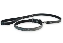 Spektakularna svetlucava ogrlica sa povodcem glamur