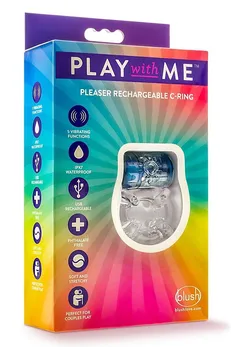 Ljubičasti erekcioni vibrokolco Pleaser Rechargeable C-Ring