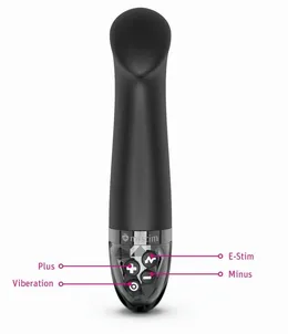 Mistim Right on Ron elestrostimulation Vibrator, Crna, 16.5 cm