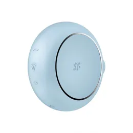 Vakuumski talasni stimulator sa vibracijama Satisfier Pro To Go 3, svetlo plava