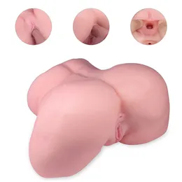 Realistični masturbator-jedan i po sa 2 radne rupe