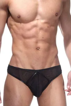 Crne gaćice sa sjajnim ivicama