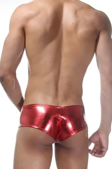 Crvene sjajne Hips gaćice sa čipkastim akcentima