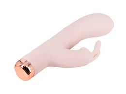 Bež silikonski vibrator-zec -