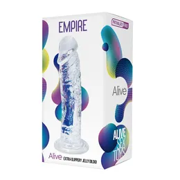Prozirni dildo na usisnoj čaši Empire Jelli Dildo - 19,3 cm.