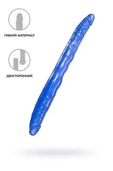 Toifa Basic dvostrani Dildo, TPE, plava, 28,5 cm