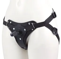 Crni ženski pojas za pričvršćivanje mlaznica sa vaginalnim čepom