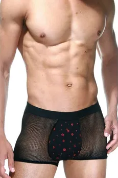 Crni mrežasti muški boxeri