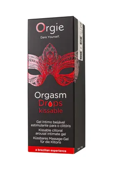 Orgie Orgasm Drops Kissable, 30 ml, uzbudljivi jestivi gel za klitoris