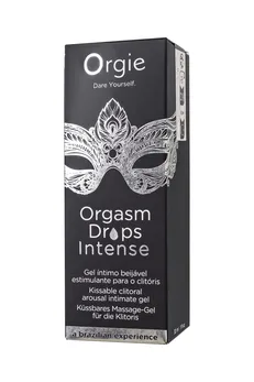 Agitacijski jestivi gel za klitoris Orgasm Drops Intense, 30 ml