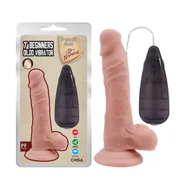 Telesni vibrator sa skrotumom na usisnoj čaši Beginners dildo vibrator .