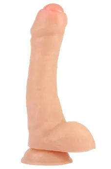 Telesni dildo na usisnoj čaši Real Beats Dong - 20,5 cm