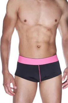 Crne Hips gaćice na širokom ružičastom pojasu