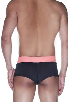 Crne Hips gaćice sa pojasom od breskve