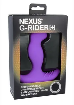 Ljubičasti vibracioni masažer prostate Nekus G-Rider + - 12,6 cm.