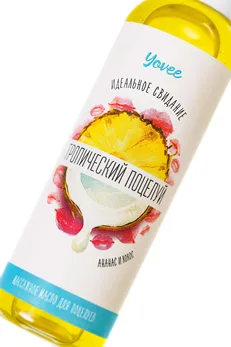 Iovee tropski poljubac jestivo ulje za masažu sa ukusom ananasa i kokosa, 125 ml