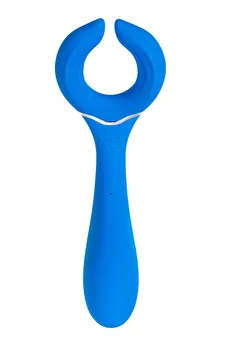 L'eroina Vhalli multifunkcionalni vibrator, silikon, cijan, 18,5 cm