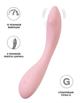 G-Spot vibrator sa jos Mitzi stimulativnom kuglicom, silikon, roze, 21 cm
