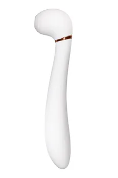 Flovetta Jasmine vakuumski stimulisani Vibrator, silikon, beli, 23 cm