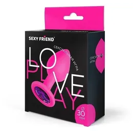 Čaura analna fuxija, boja kristala ljubičasta, silikon, l 73 mm, d 30 mm, art. SF-70190-04