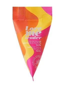 Съедобное согревающее массажное масло love me tender vanilla с ароматом ванили .