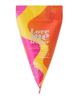 Съедобное согревающее массажное масло love me tender strawberry с ароматом клубники .