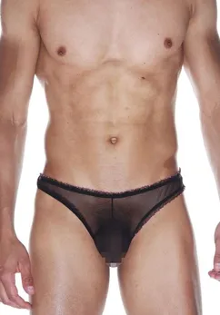 Muške crne prozirne Gaćice-brasilian