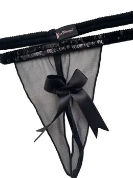 Sexi tange gaćice sa šljokicama na pojasu i mašnom