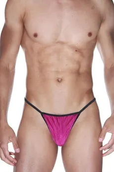 Muške ružičaste i crne tange