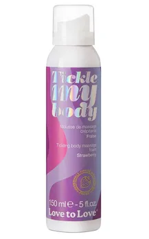 Массажная хрустящая пенка tickle my body strawberry с ароматом клубники .