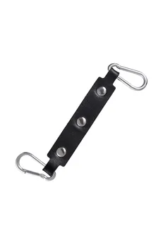 Pecado BDSM okovi, jednoslojni sa kontrastnim šavovima, prirodna koža, crni