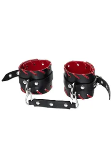 Okovi Pecado BDSM, sa crvenim ivicama, prirodna koža, crna
