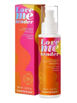 Съедобное согревающее массажное масло love me tender cocos с ароматом кокоса .