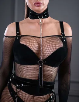 Elegantna ogrlica od semiša sa povodcem Sek Game