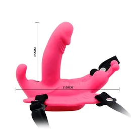 Stimulator klitorisa i tačke G leptir na trakama sa vibracijama