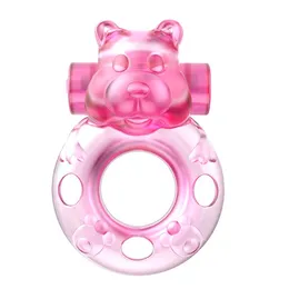 Erekcija Vibrokolco Pink Bear bi-010083