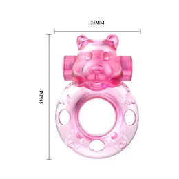 Erekcija Vibrokolco Pink Bear bi-010083